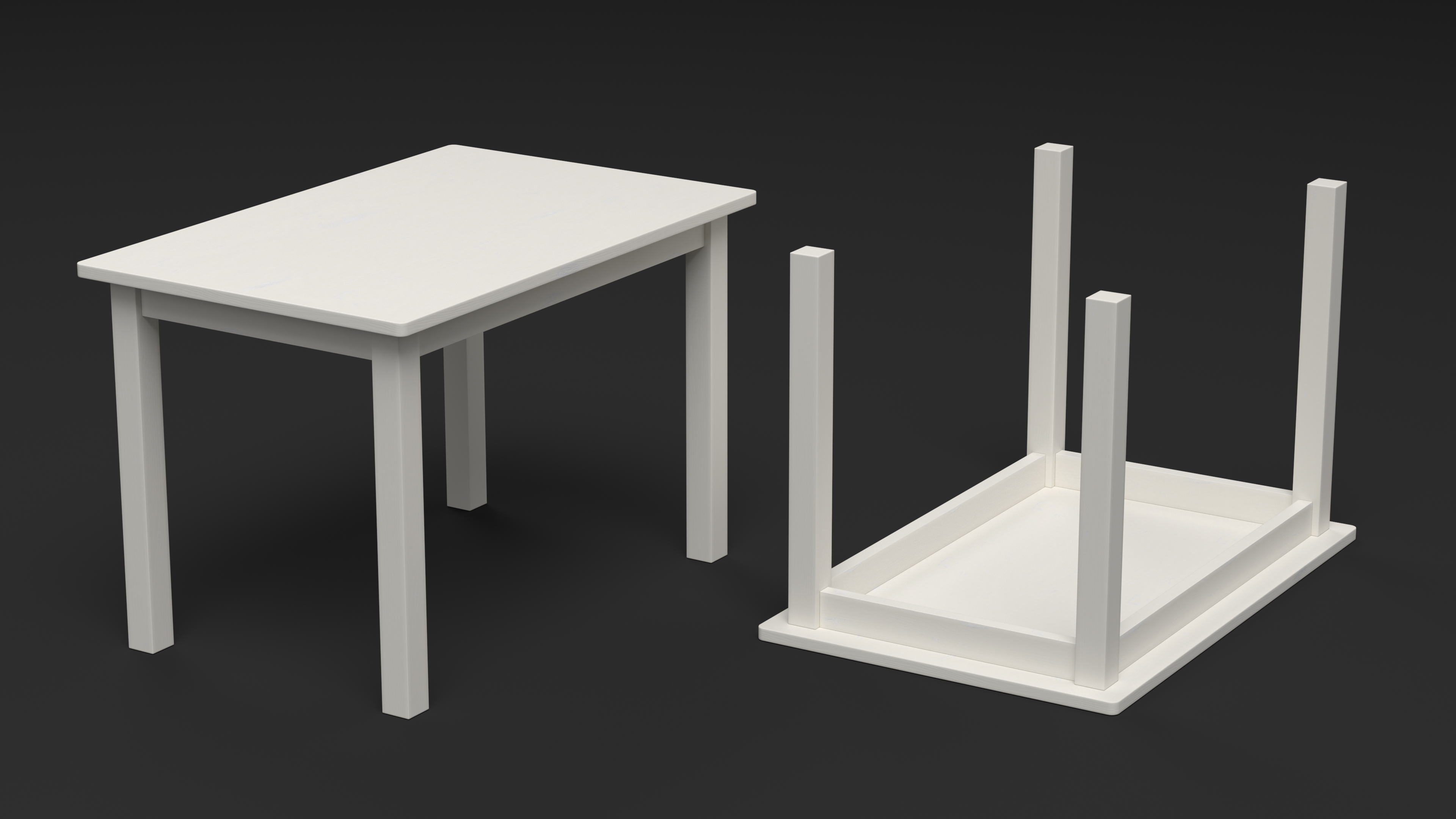 Table for Children IKEA SUNDVIK White 3D