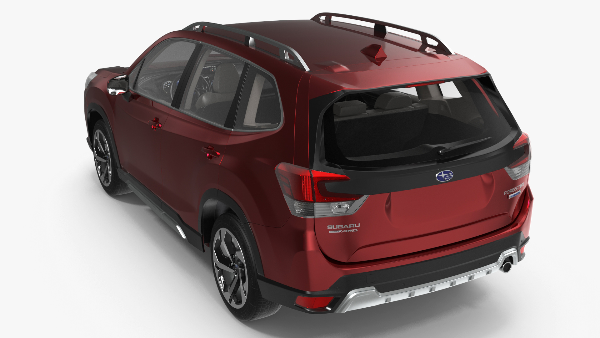 3D model Red Subaru Forester 2022 Simple Interior