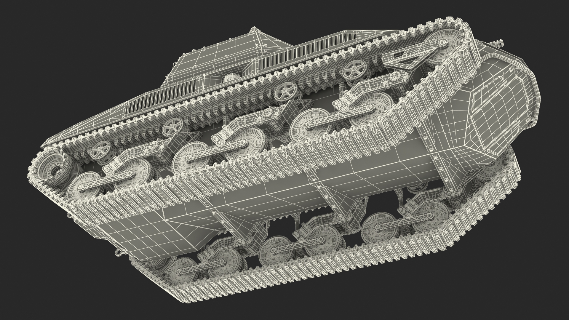 3D Robotic Electric Tank Camo Rigged model