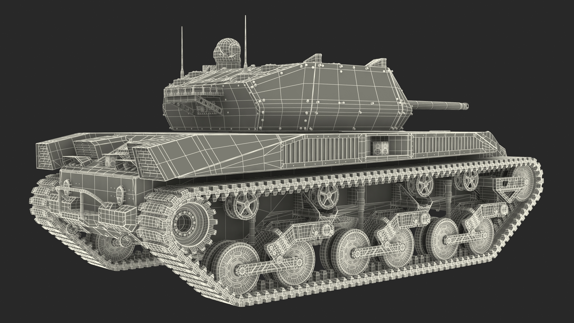 3D Robotic Electric Tank Camo Rigged model