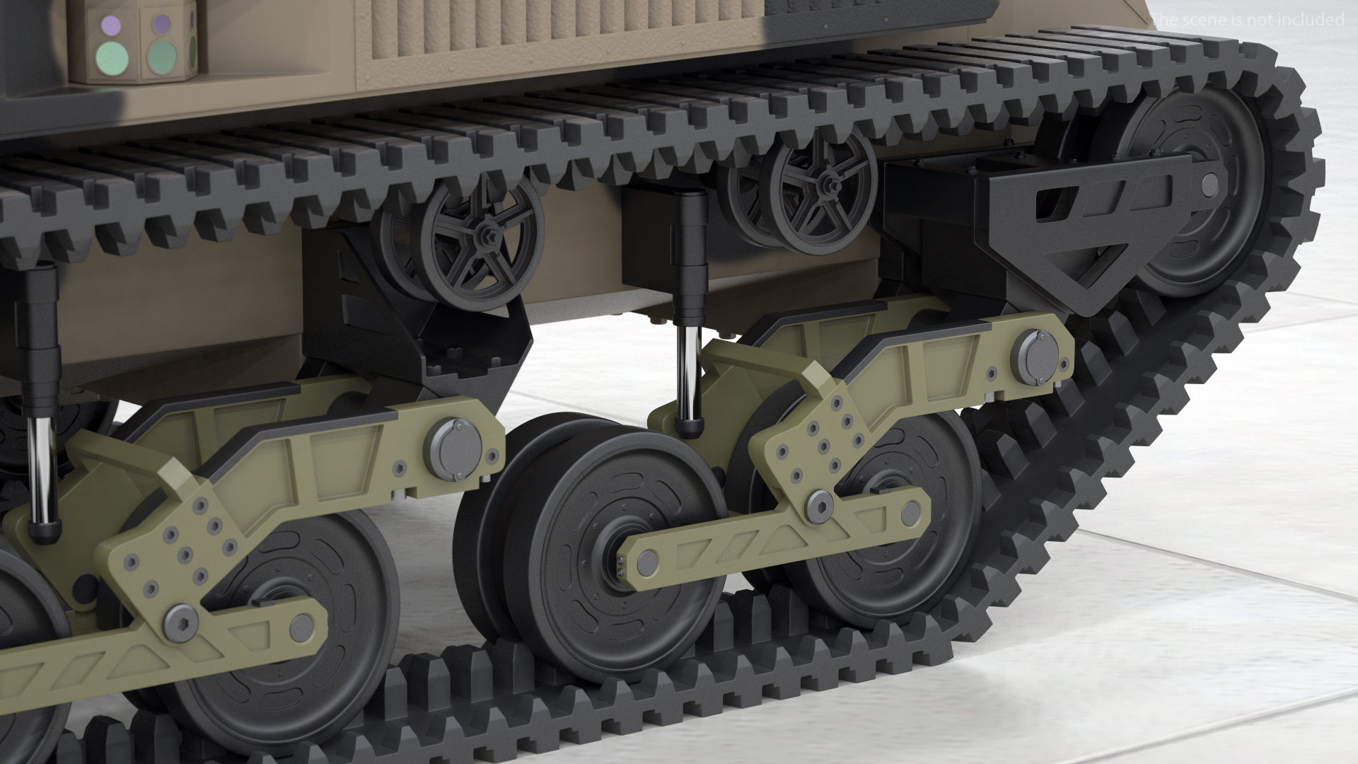 3D Robotic Electric Tank Camo Rigged model