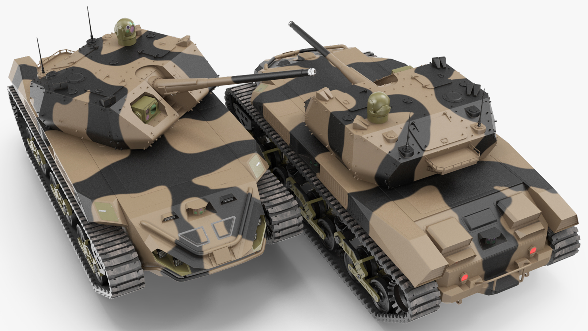 3D Robotic Electric Tank Camo Rigged model