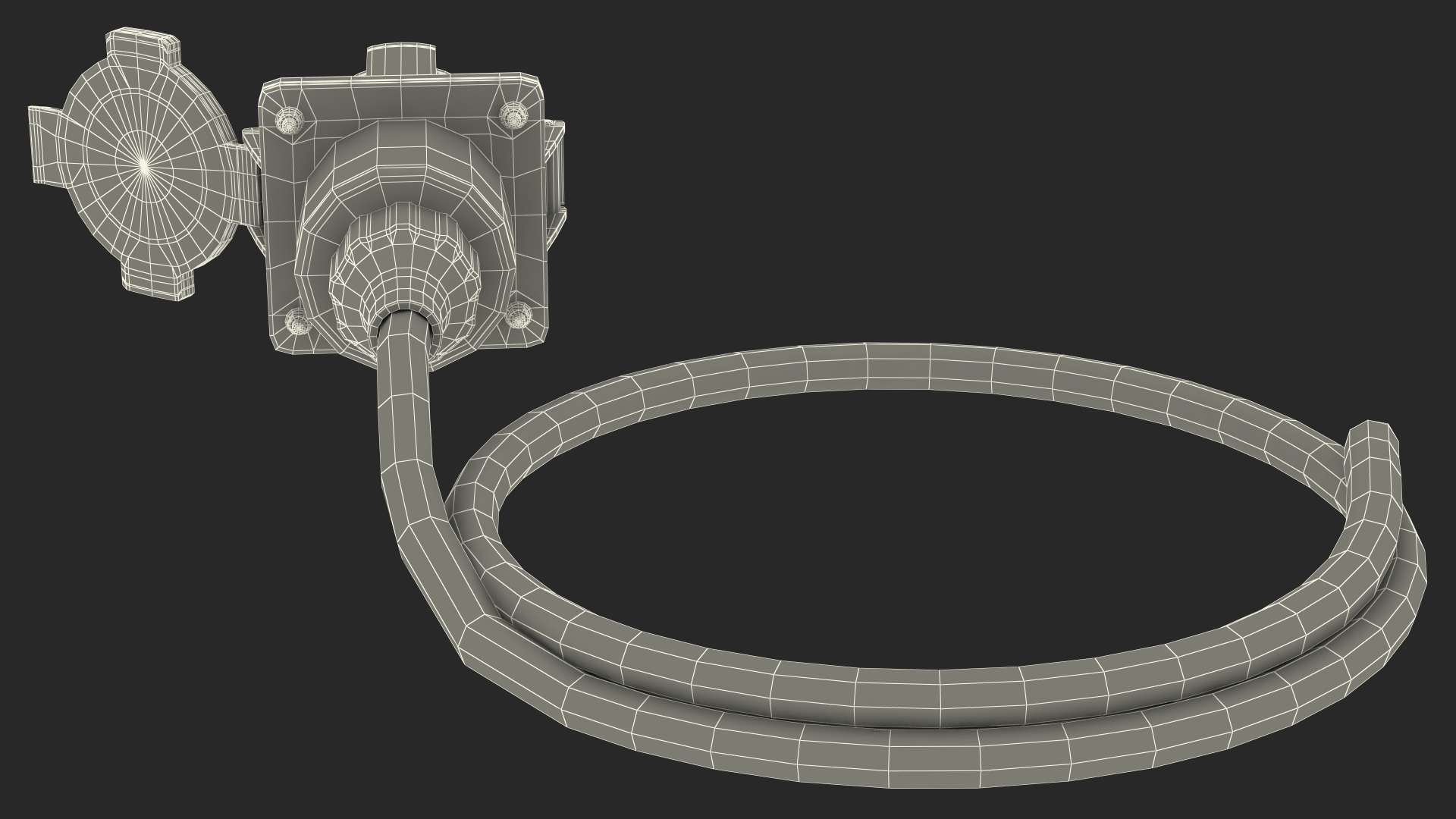 SAE J1772 Level 2 EV Charging Connector 3D model