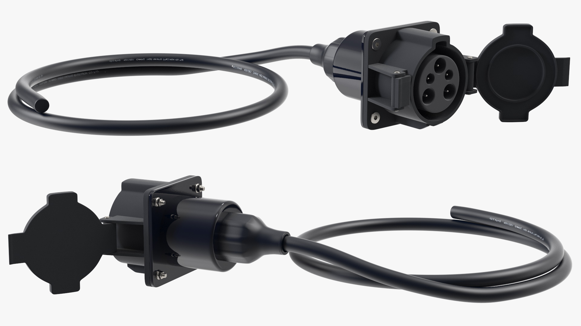 SAE J1772 Level 2 EV Charging Connector 3D model