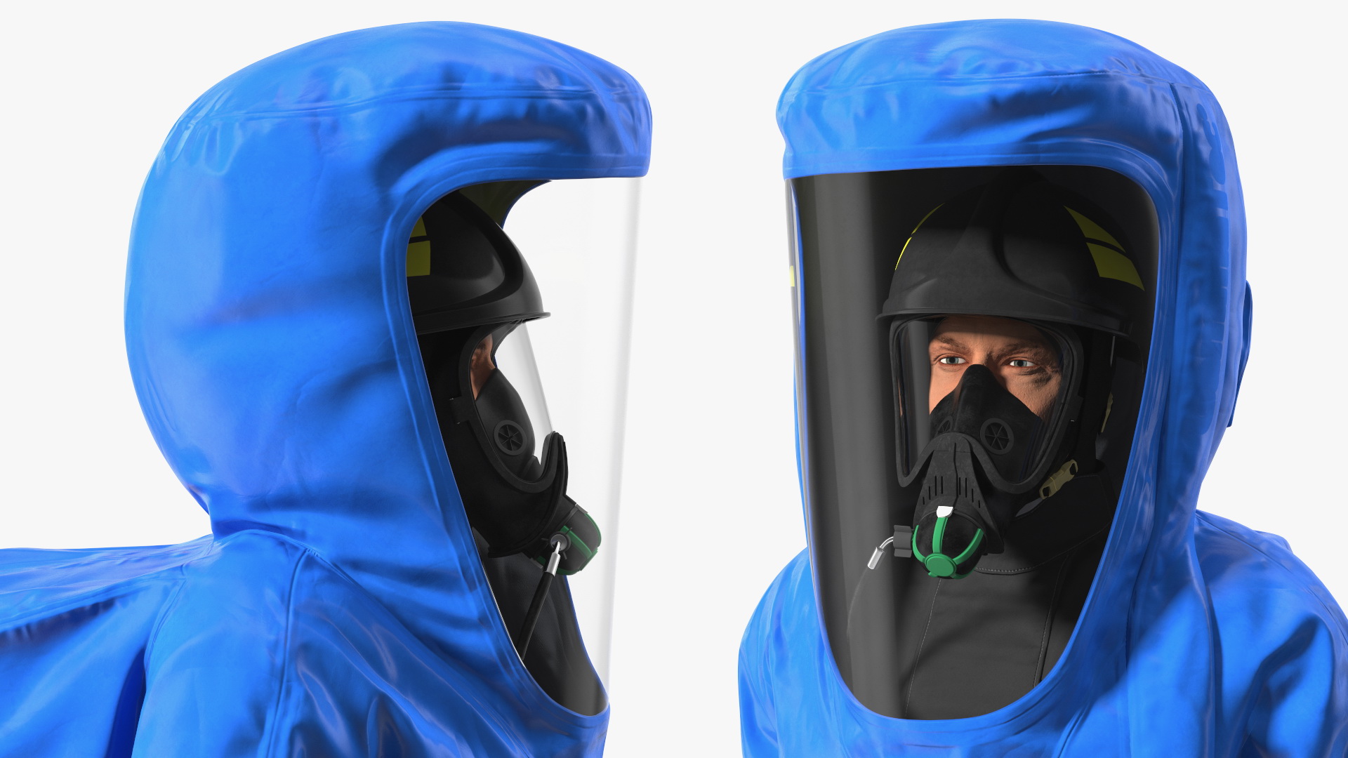 3D Fully Encapsulating Chemical Protection Suit Standing Pose model