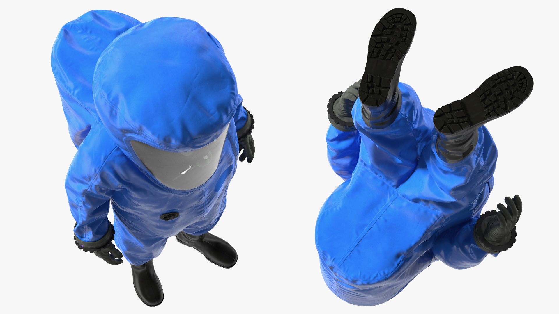 3D Fully Encapsulating Chemical Protection Suit Standing Pose model