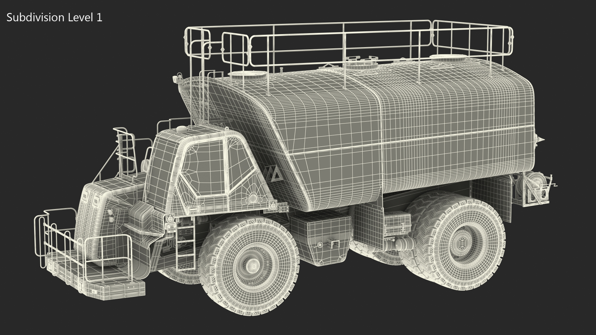 Construction Water Truck 3D model