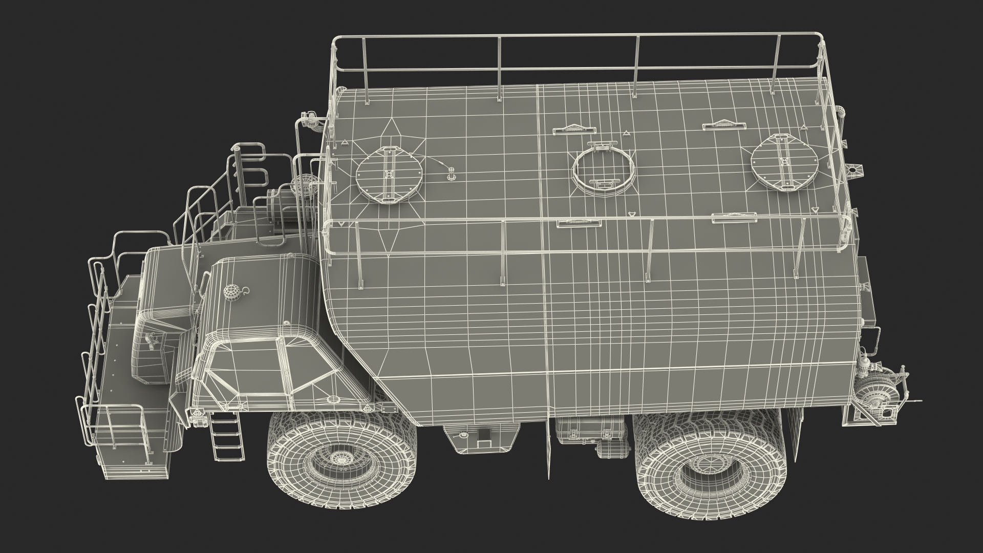 Construction Water Truck 3D model