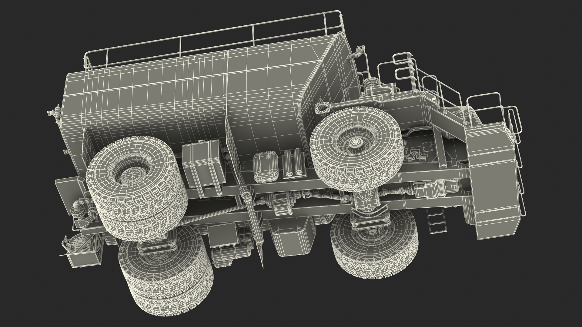 Construction Water Truck 3D model