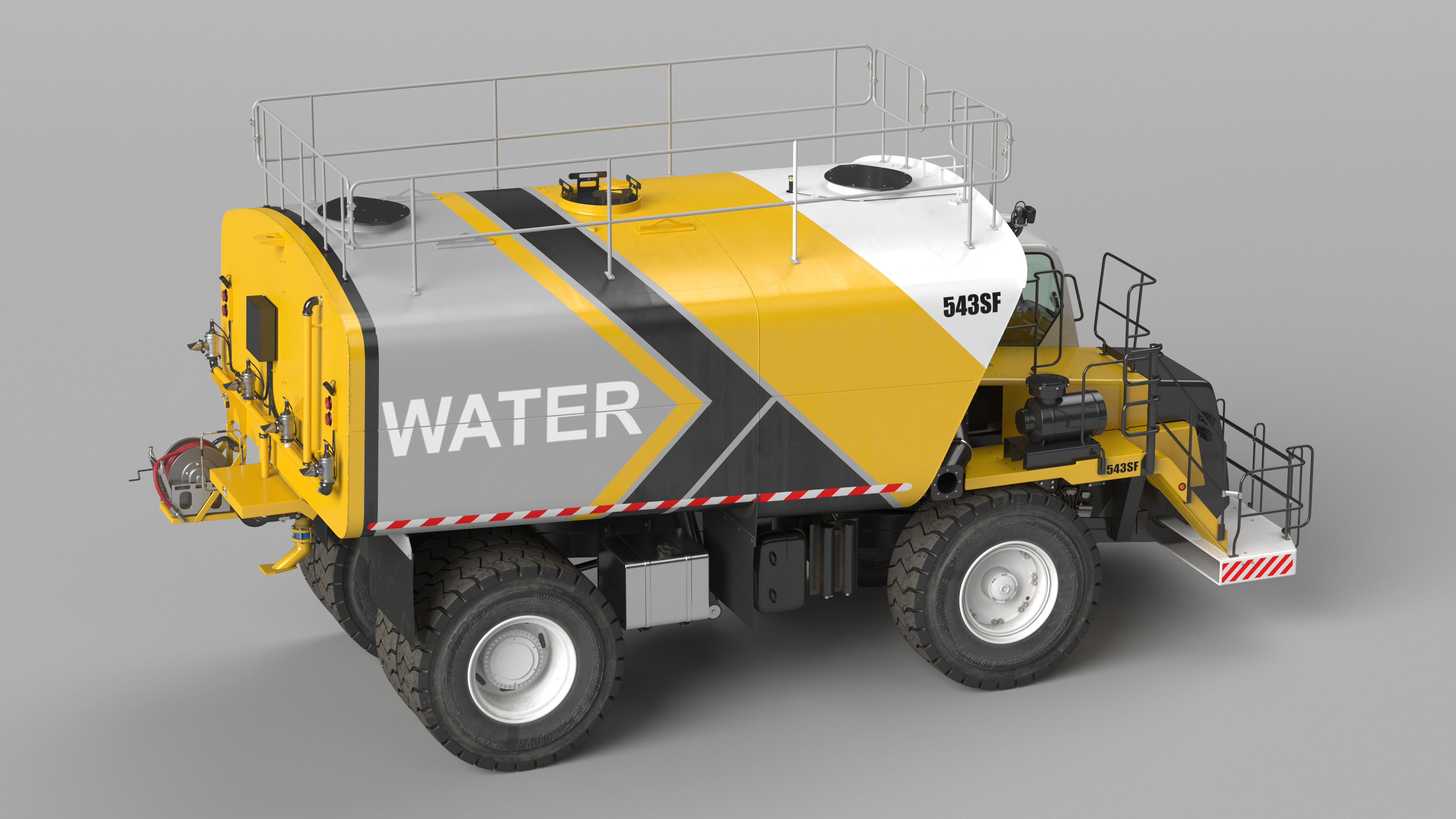 Construction Water Truck 3D model