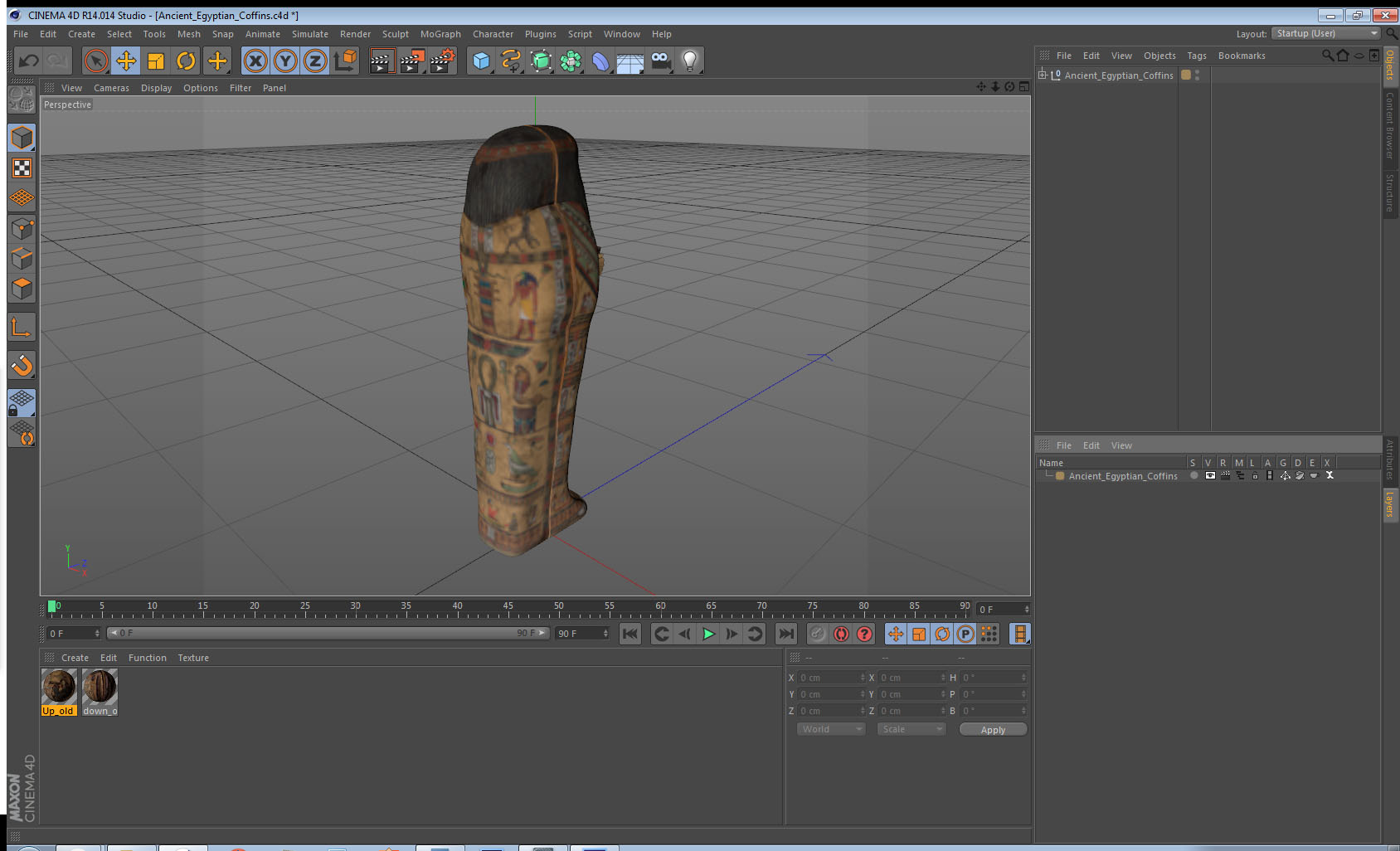 3D Ancient Egyptian Coffin model