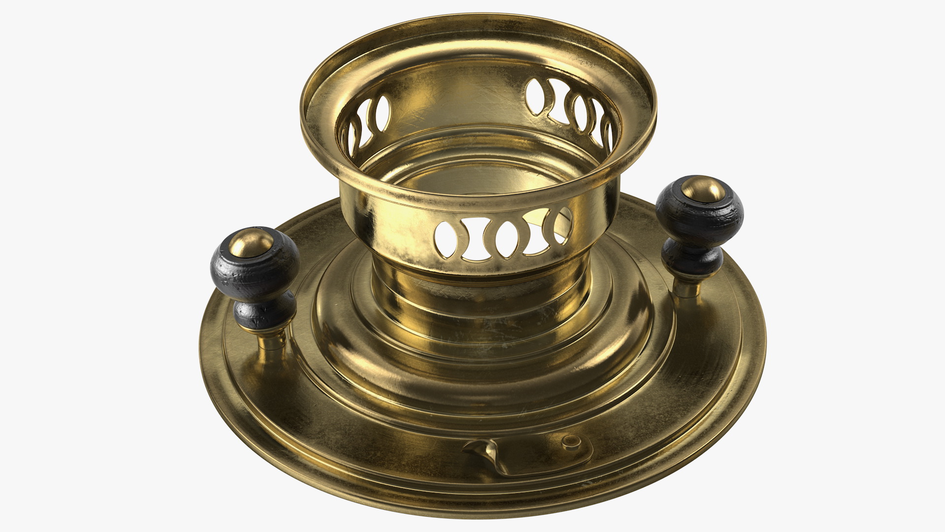 Russian Antique Brass Samovar 3D model