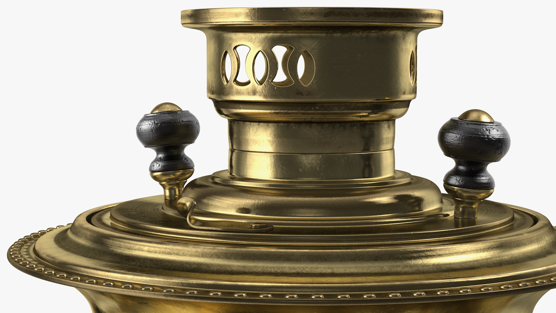 Russian Antique Brass Samovar 3D model