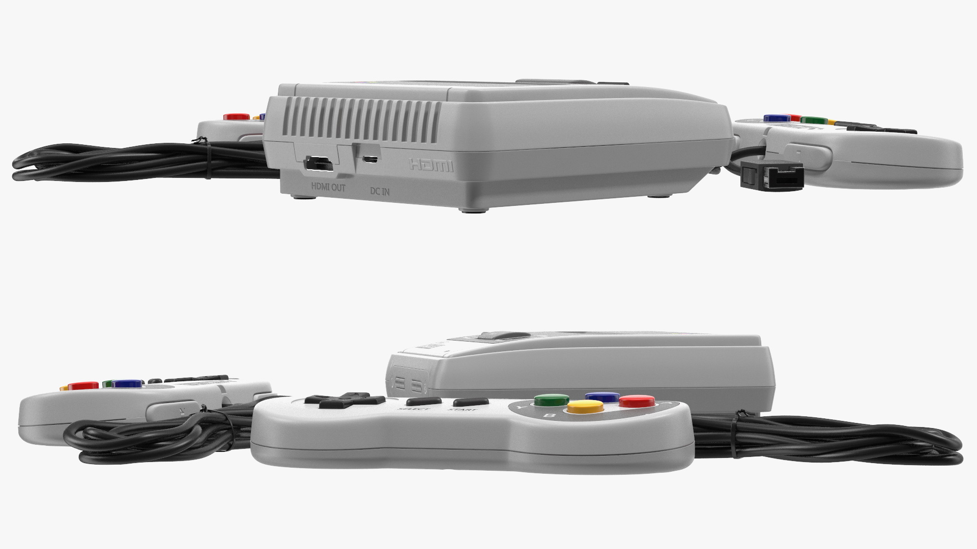 Super Nintendo Entertainment System Video Game Console 3D model