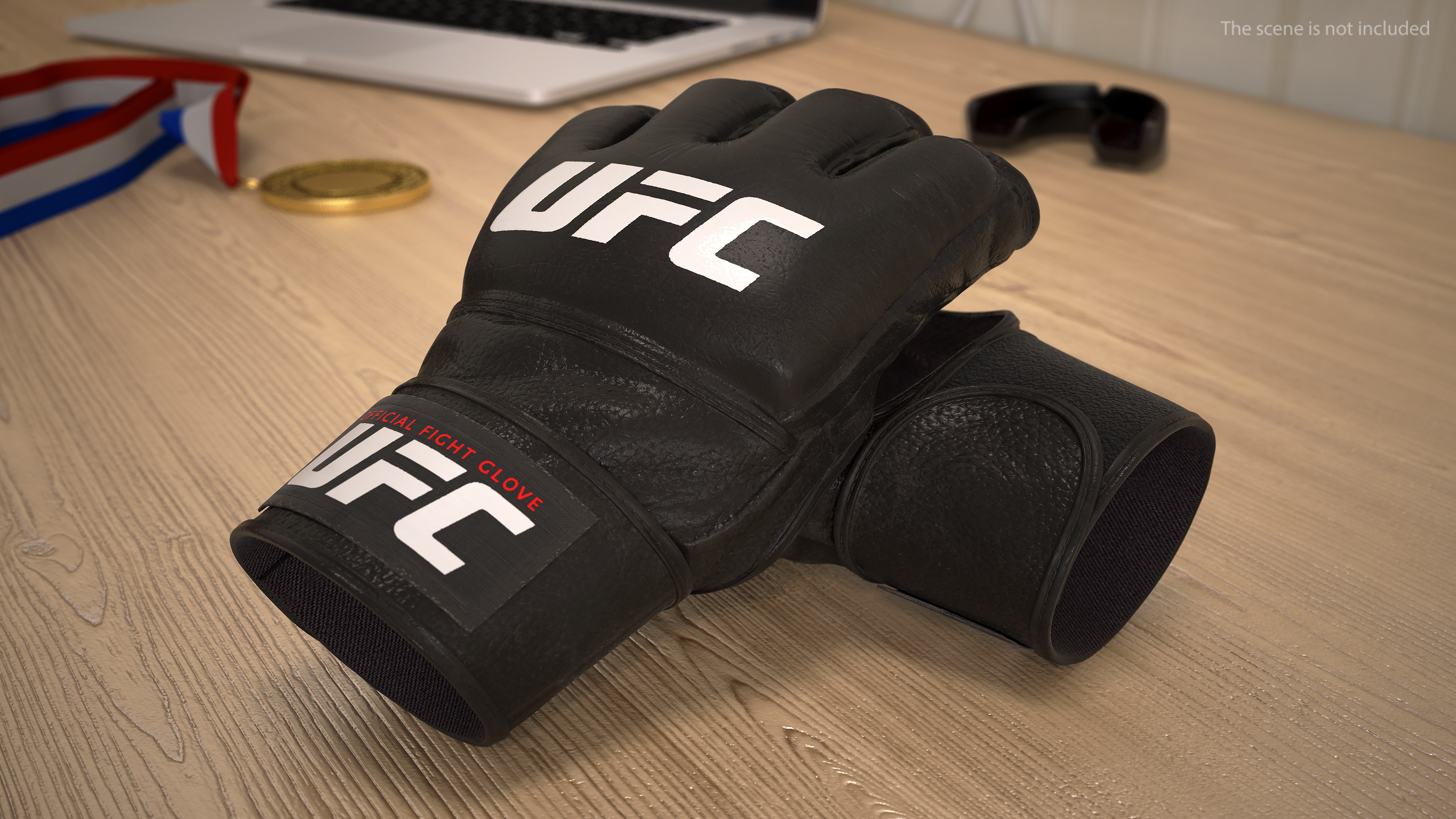 3D UFC Official Leather Fight Gloves model