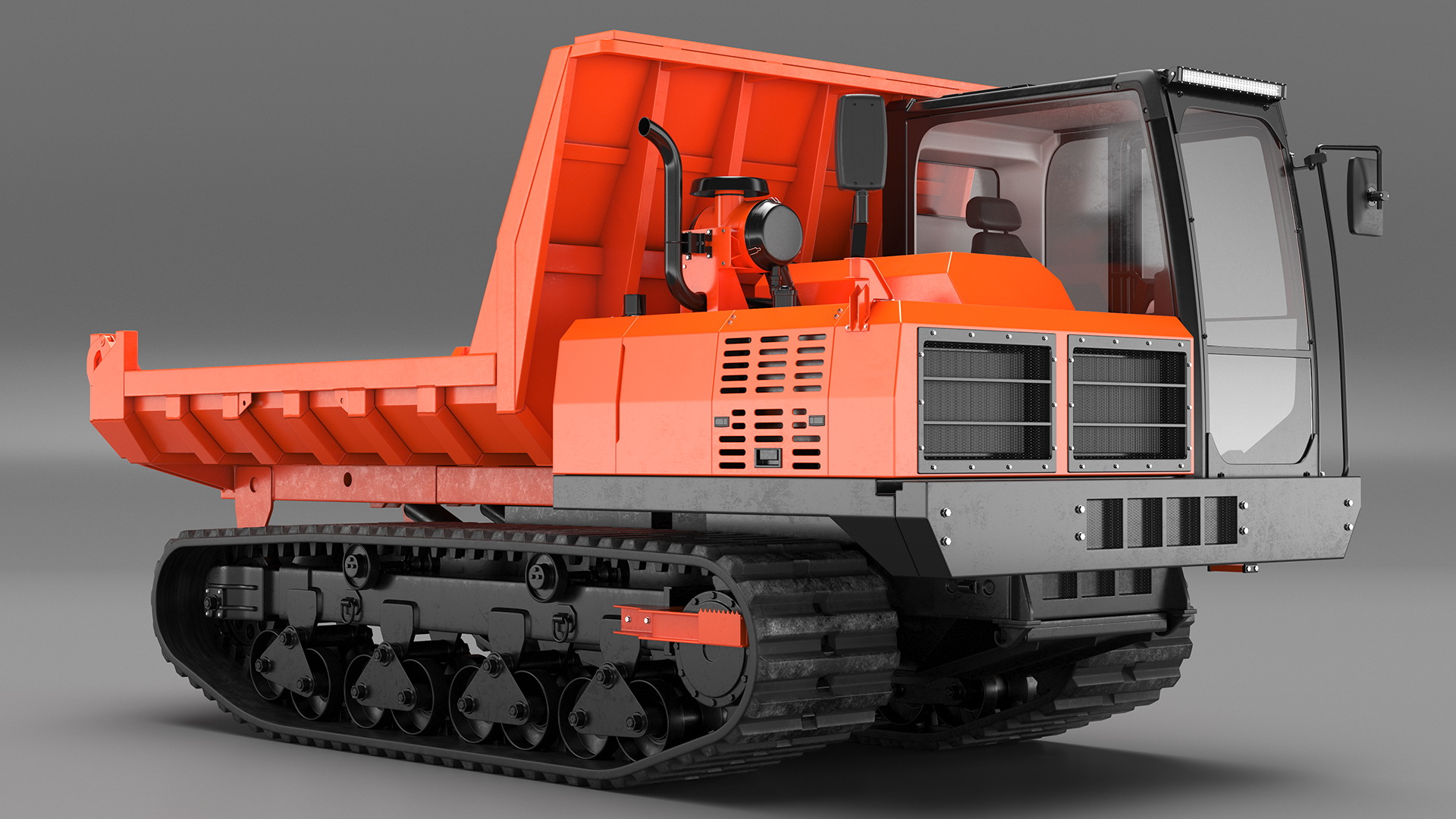 Tracked Carrier Orange New Rigged for Maya 3D