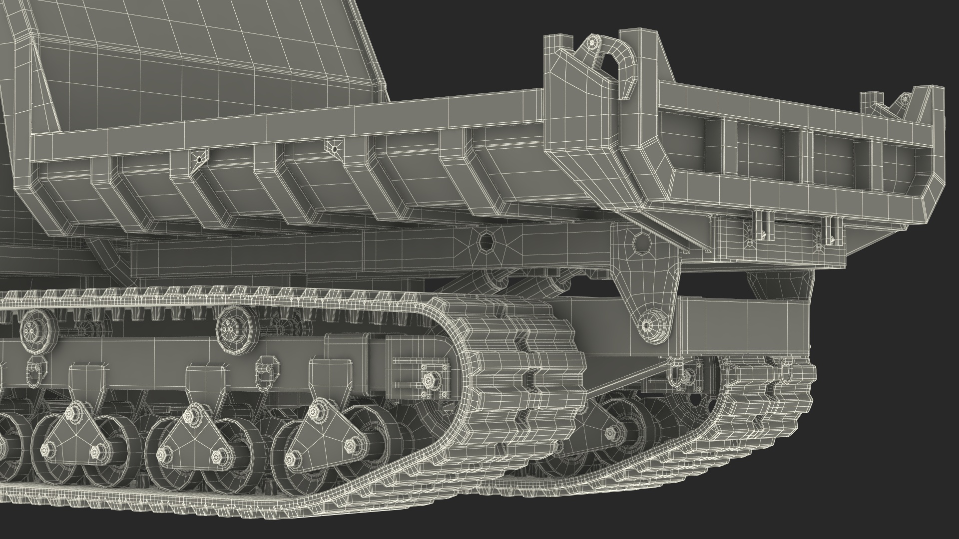 Tracked Carrier Orange New Rigged for Maya 3D