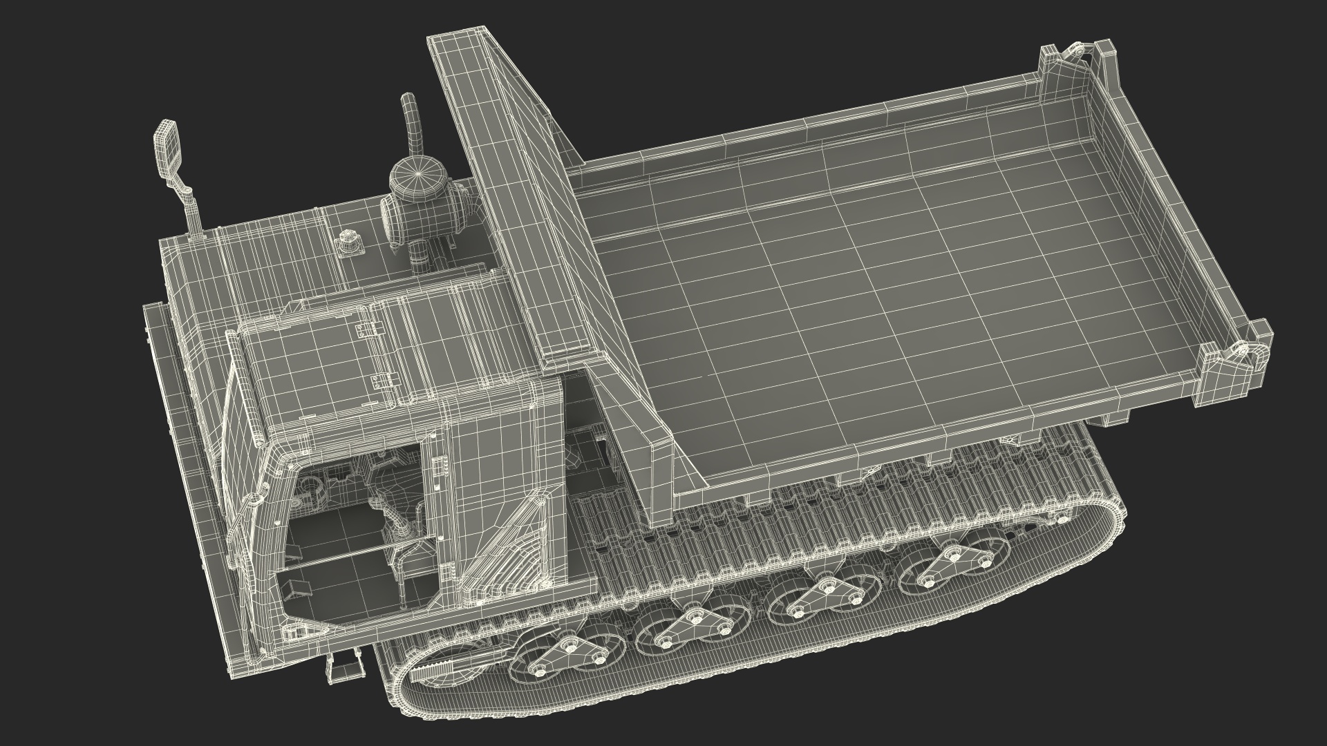 Tracked Carrier Orange New Rigged for Maya 3D