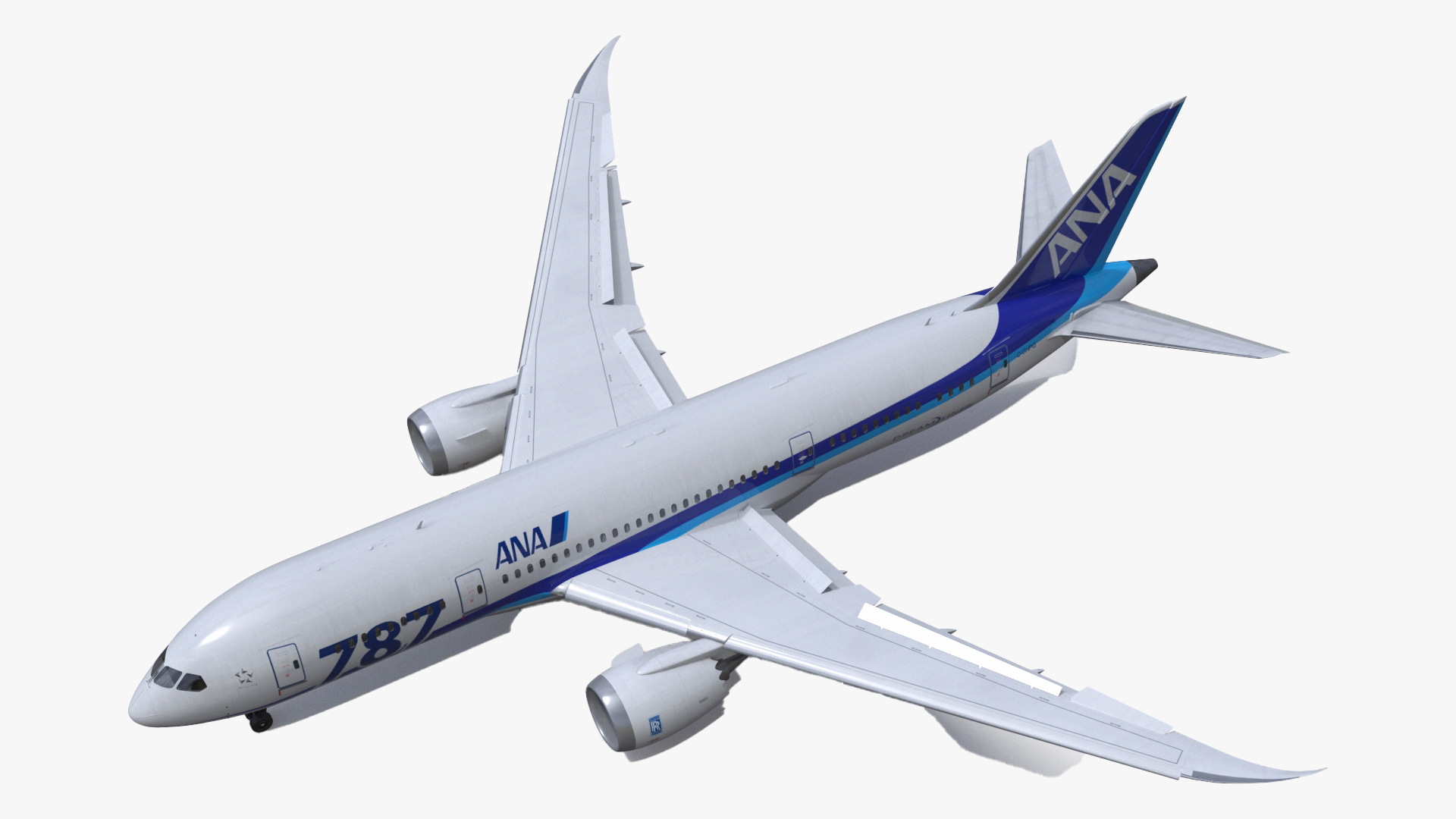 3D model Boeing 787-8 Dreamliner ANA Livery Rigged for Maya