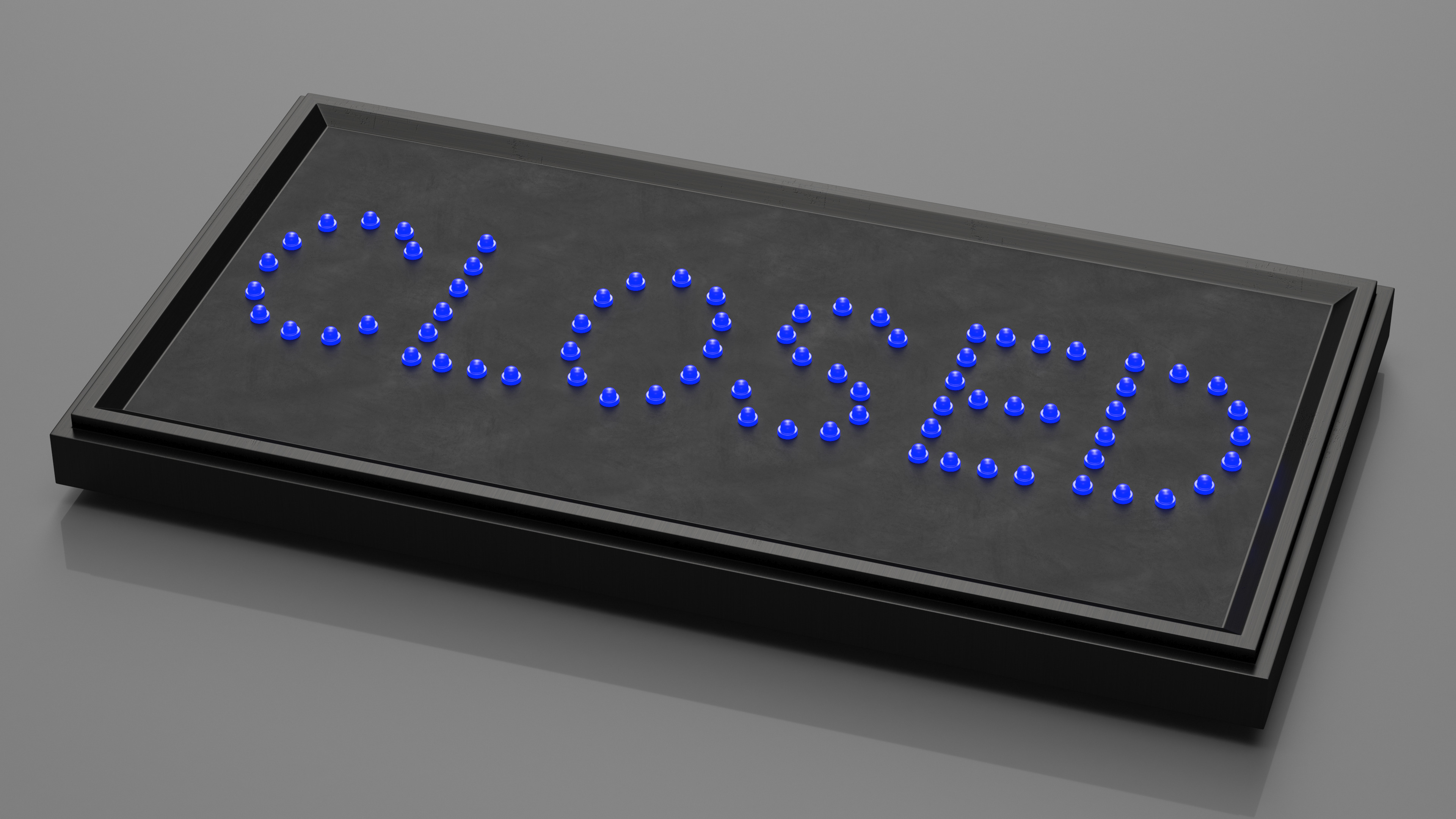 3D Classic Blue LED Sign Closed ON