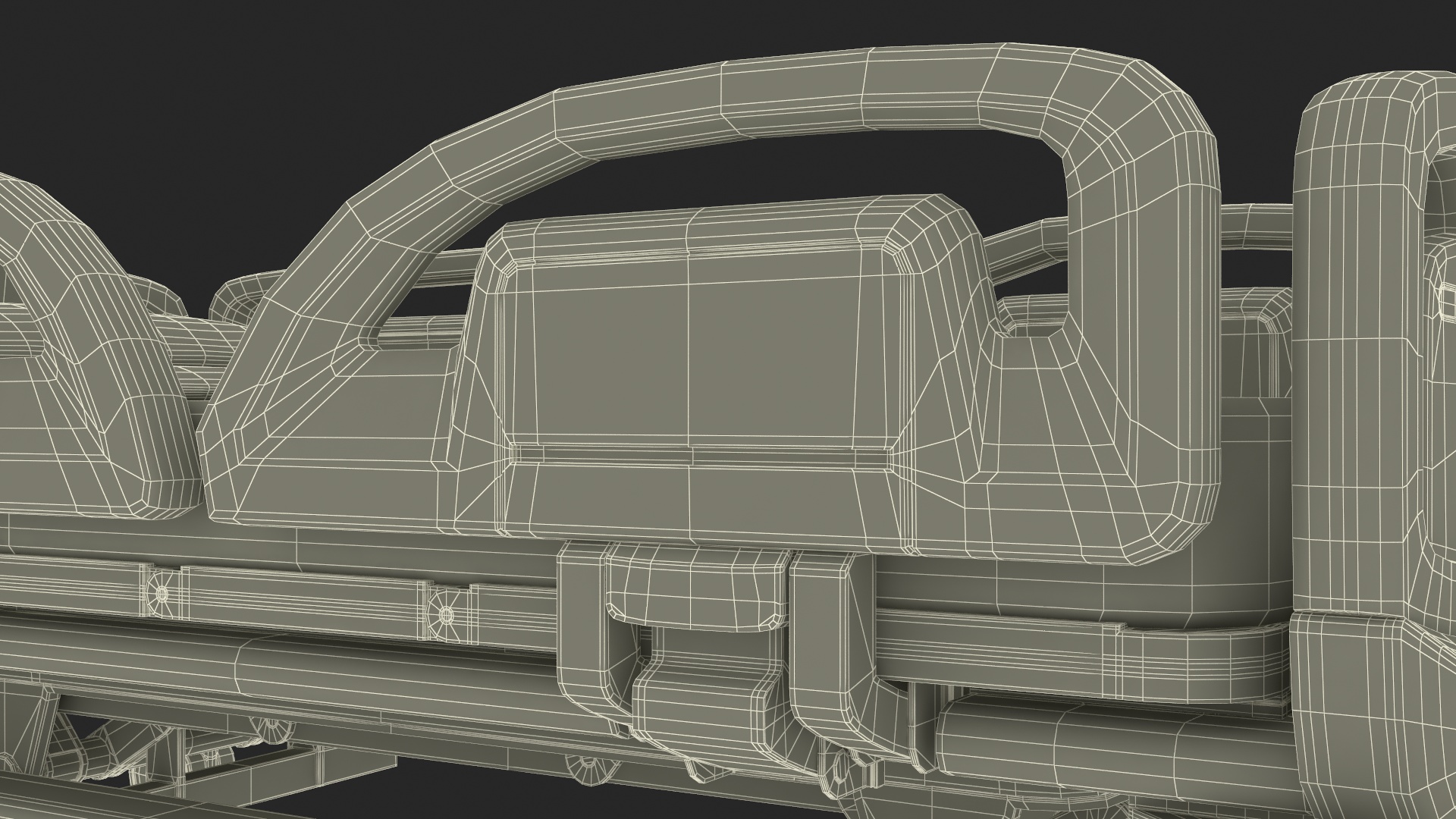 3D Smart Hospital Bed Off State model