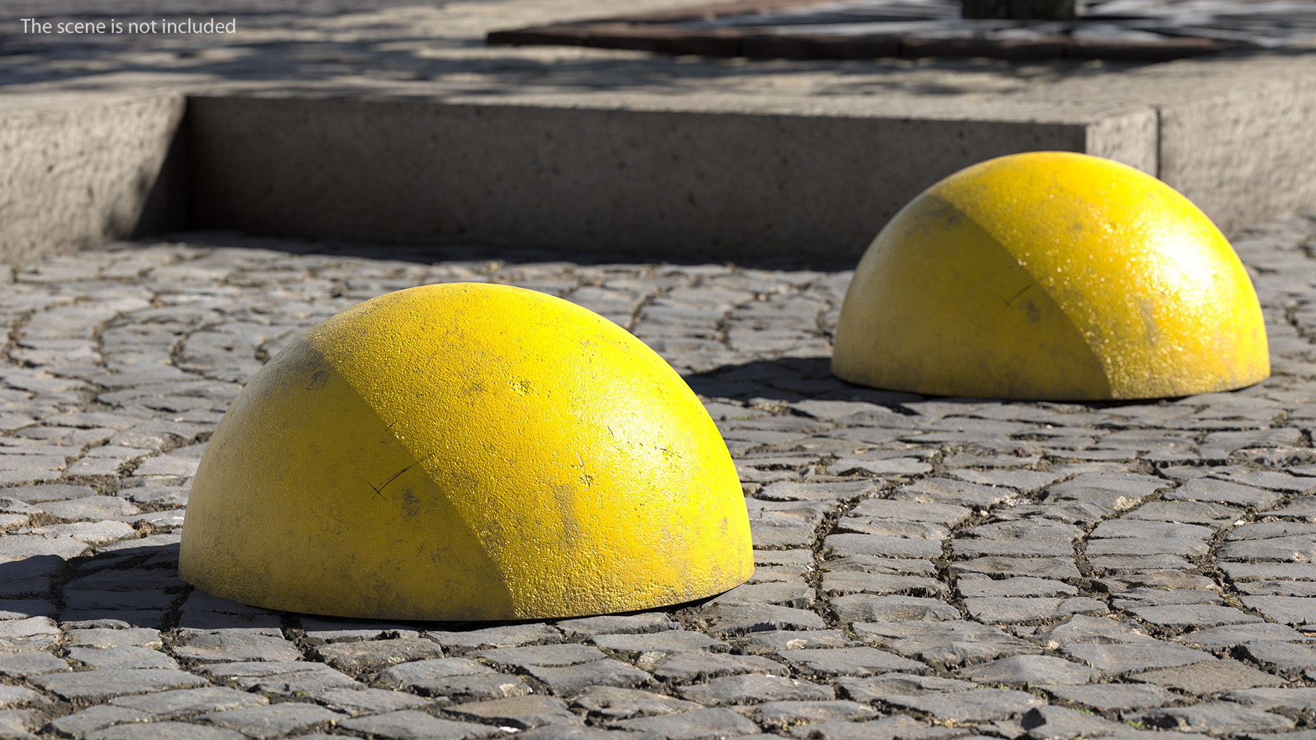 3D model Concrete Hemisphere Parking Barrier