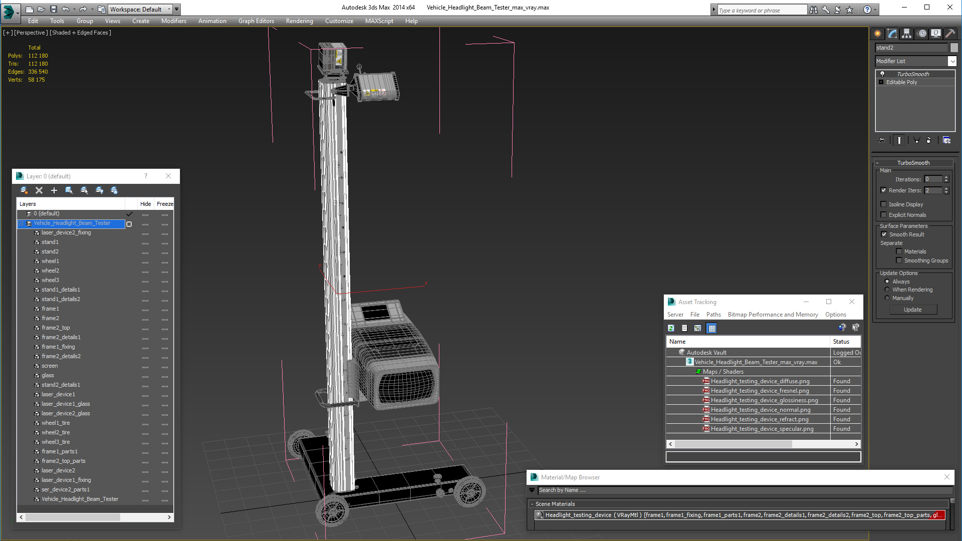 Vehicle Headlight Beam Tester 3D model