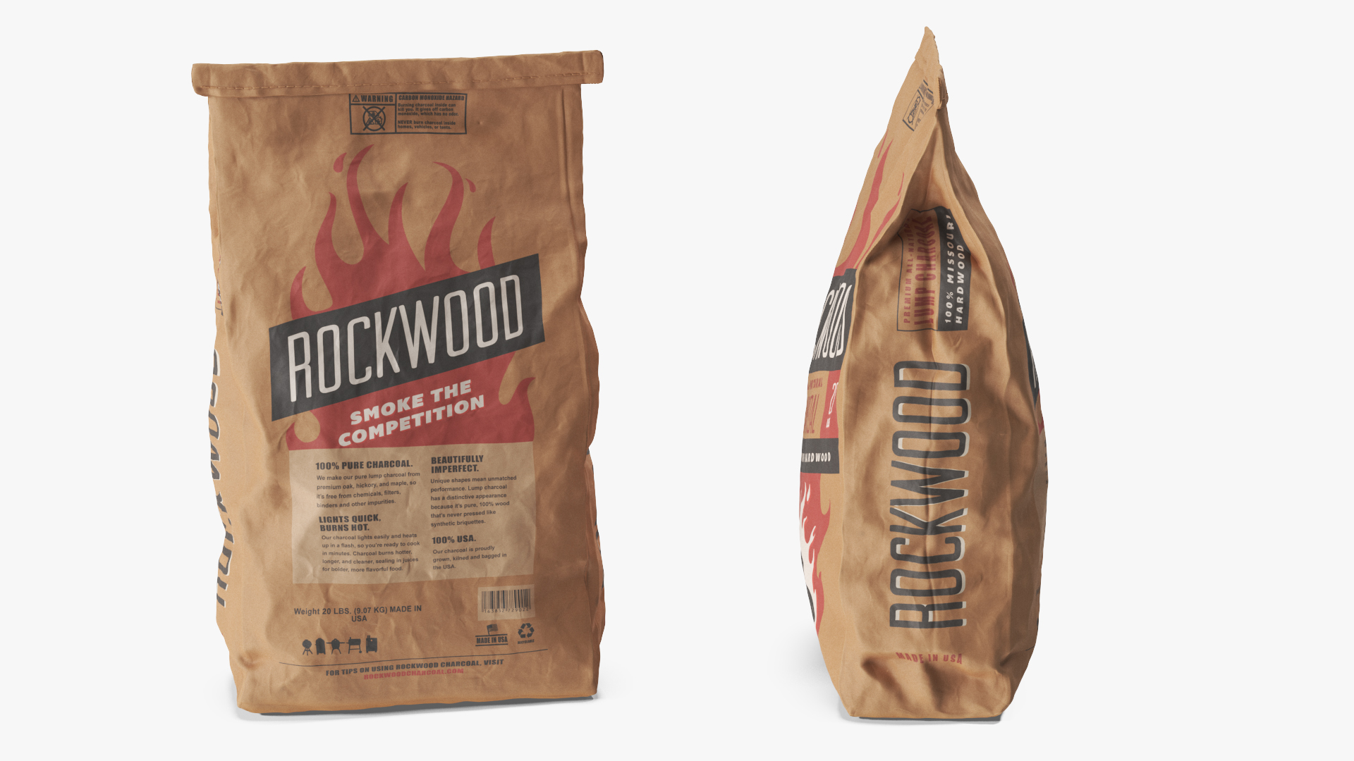 3D Charcoal Bag Rockwood Closed model