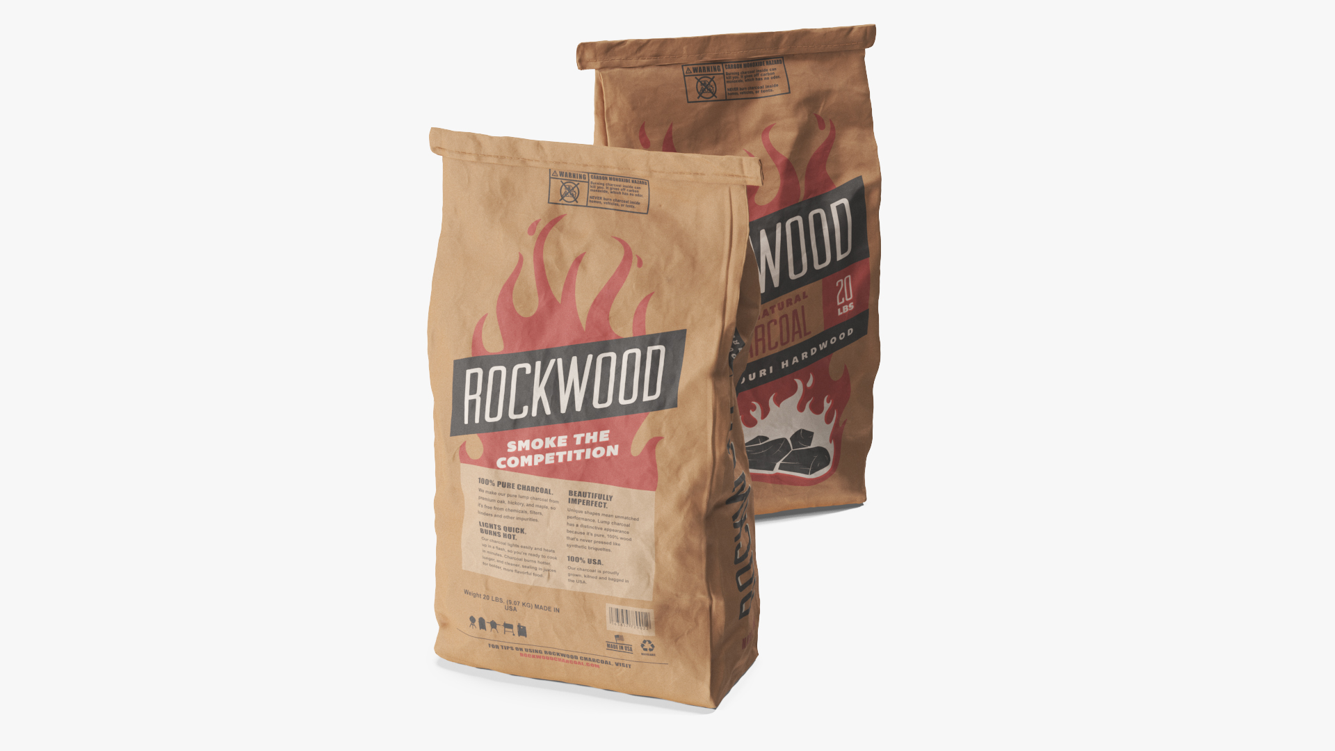 3D Charcoal Bag Rockwood Closed model