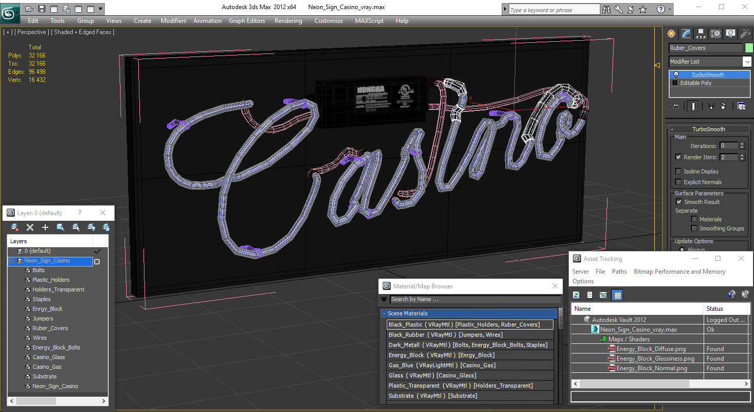 3D Neon Sign Casino