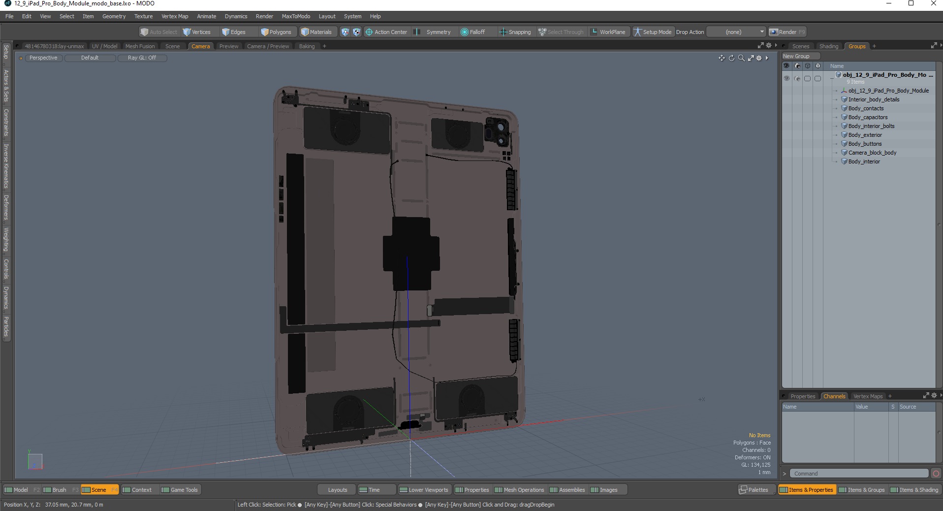 3D model 12 9 iPad Pro Body Module