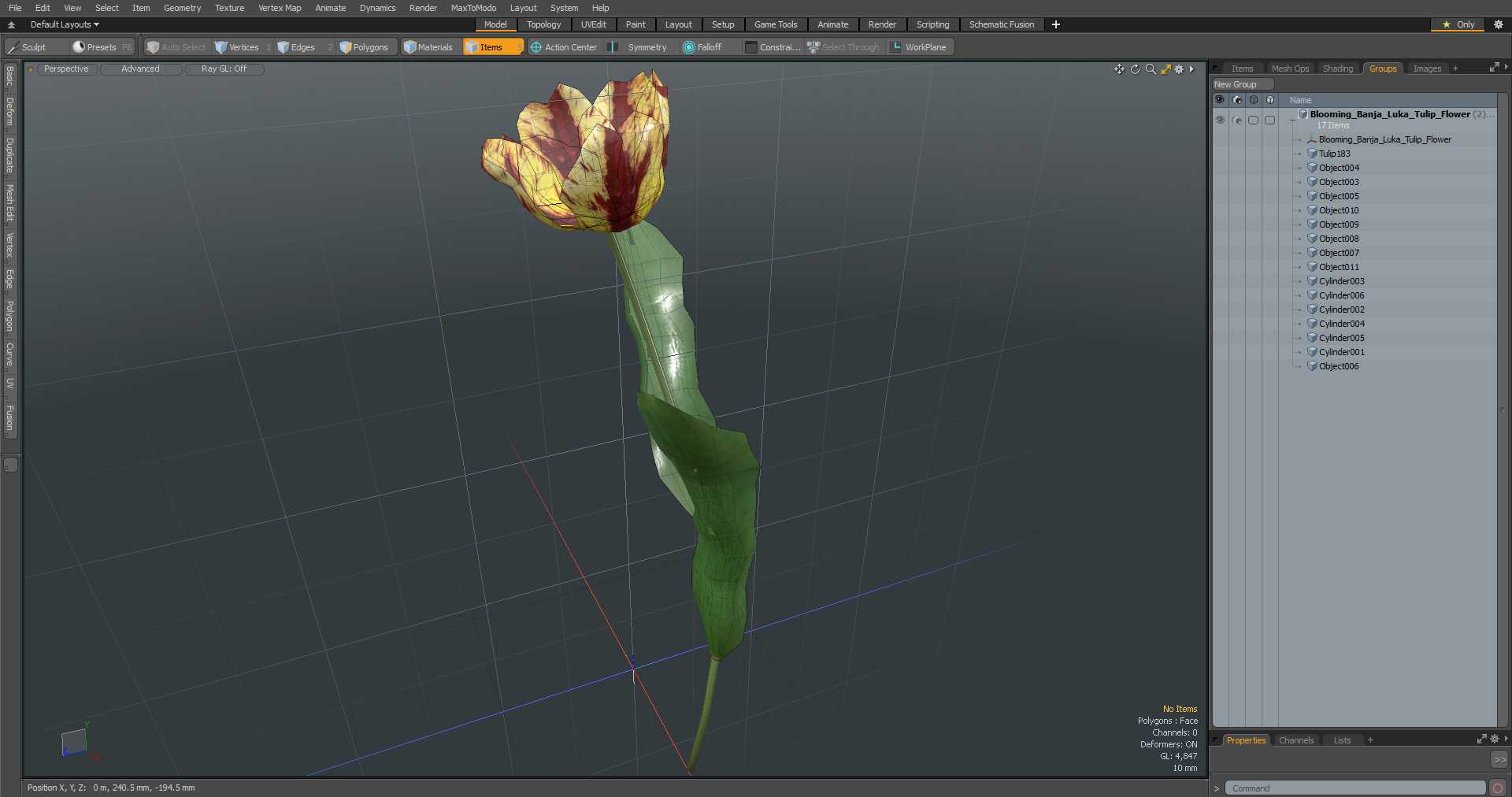 Blooming Banja Luka Tulip Flower 3D