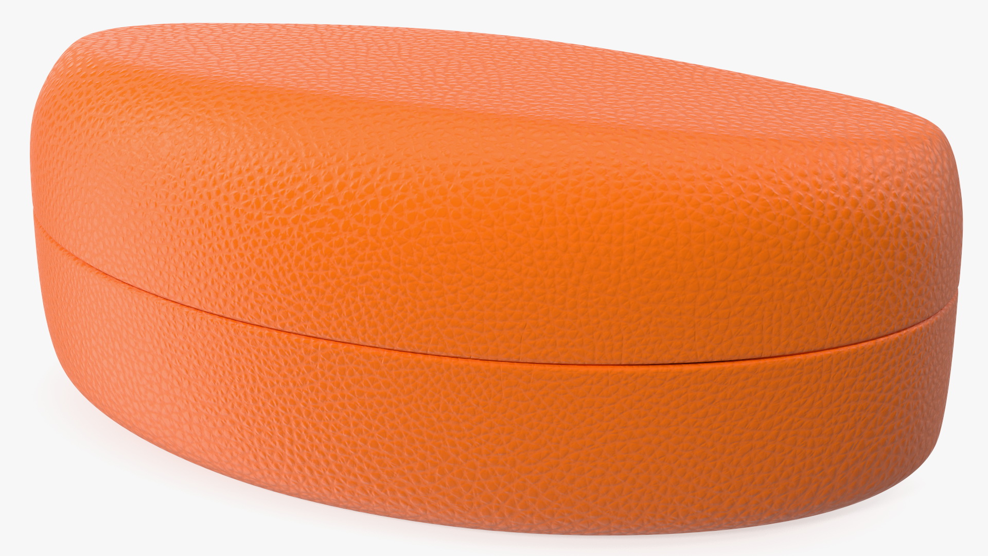 Hard Shell Leather Eyeglass Case Orange 3D model