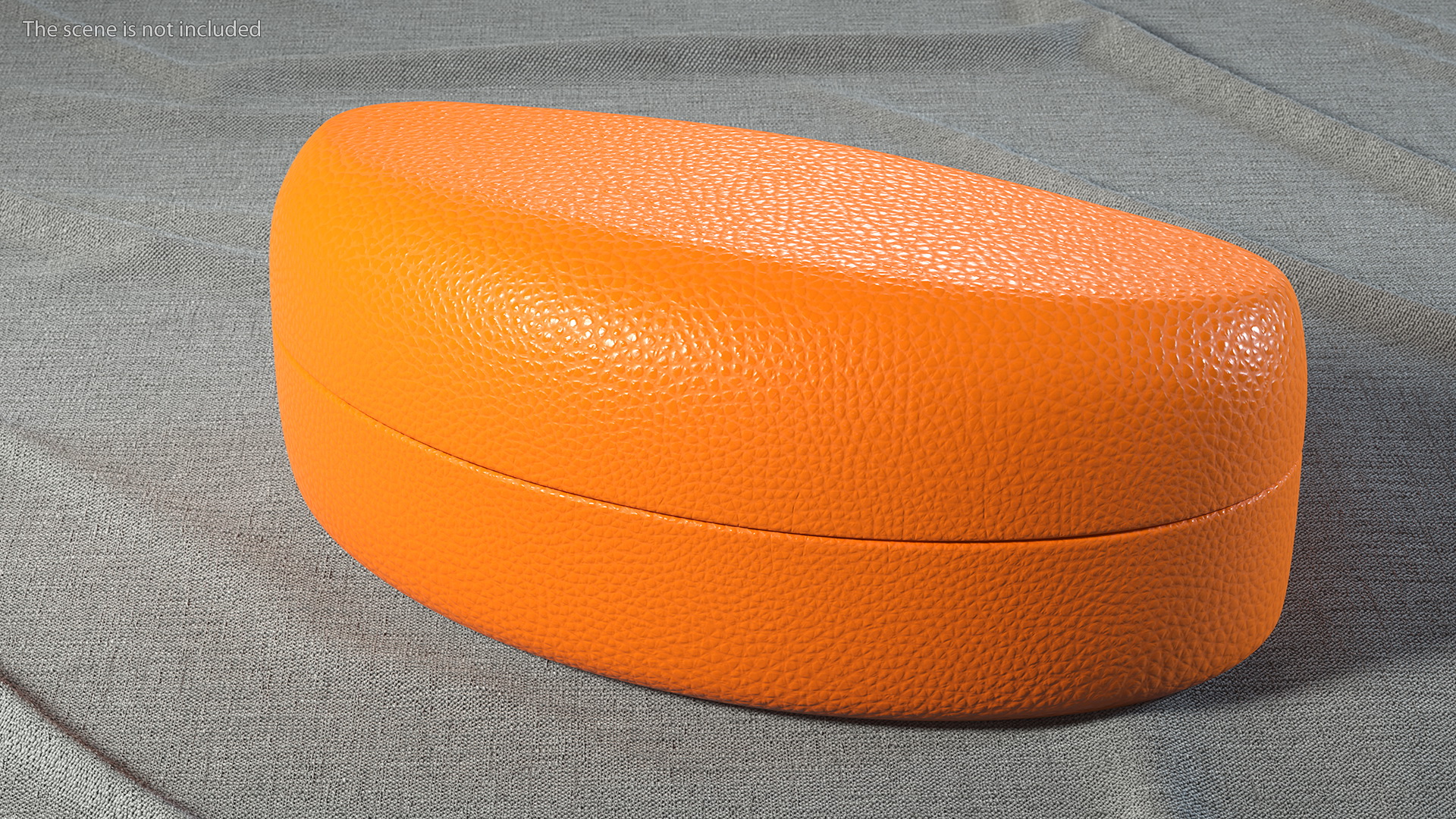 Hard Shell Leather Eyeglass Case Orange 3D model