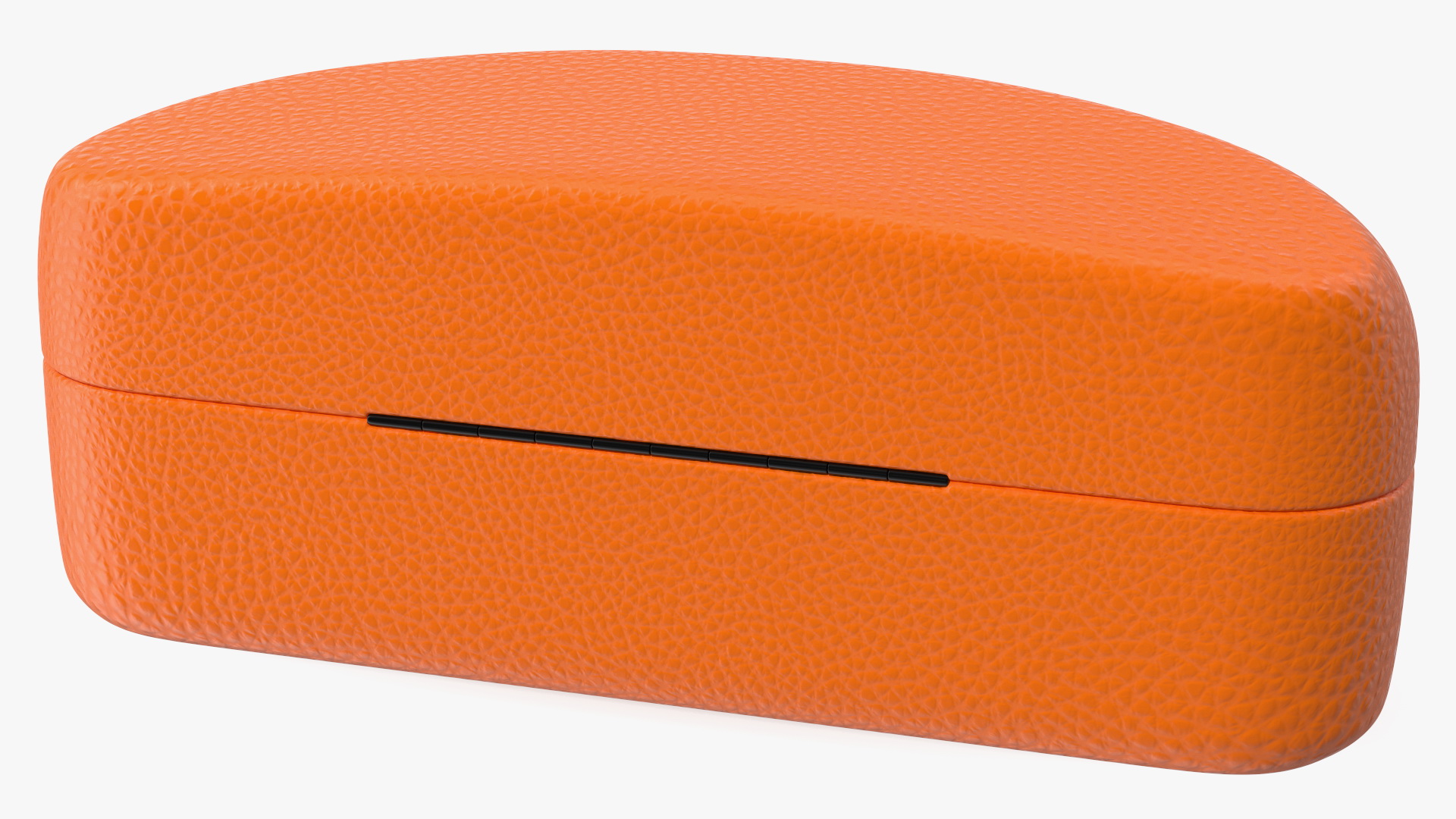 Hard Shell Leather Eyeglass Case Orange 3D model