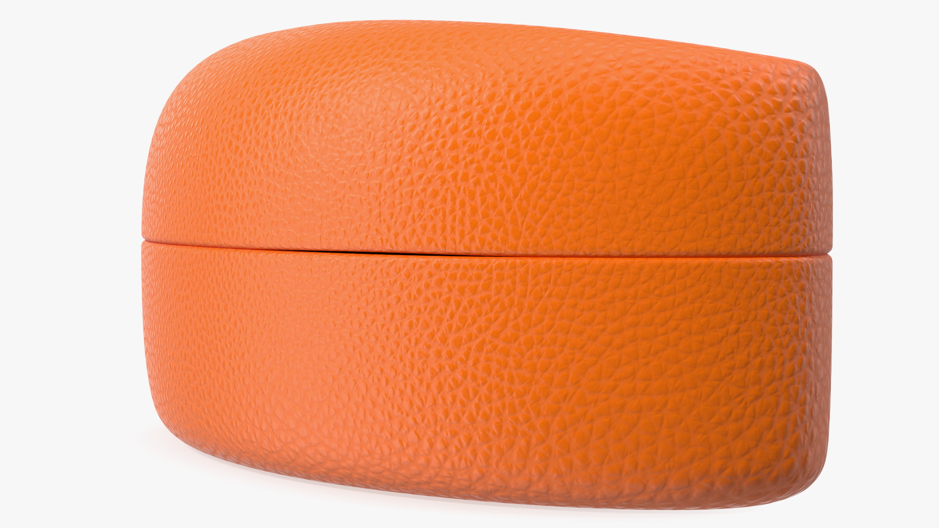 Hard Shell Leather Eyeglass Case Orange 3D model