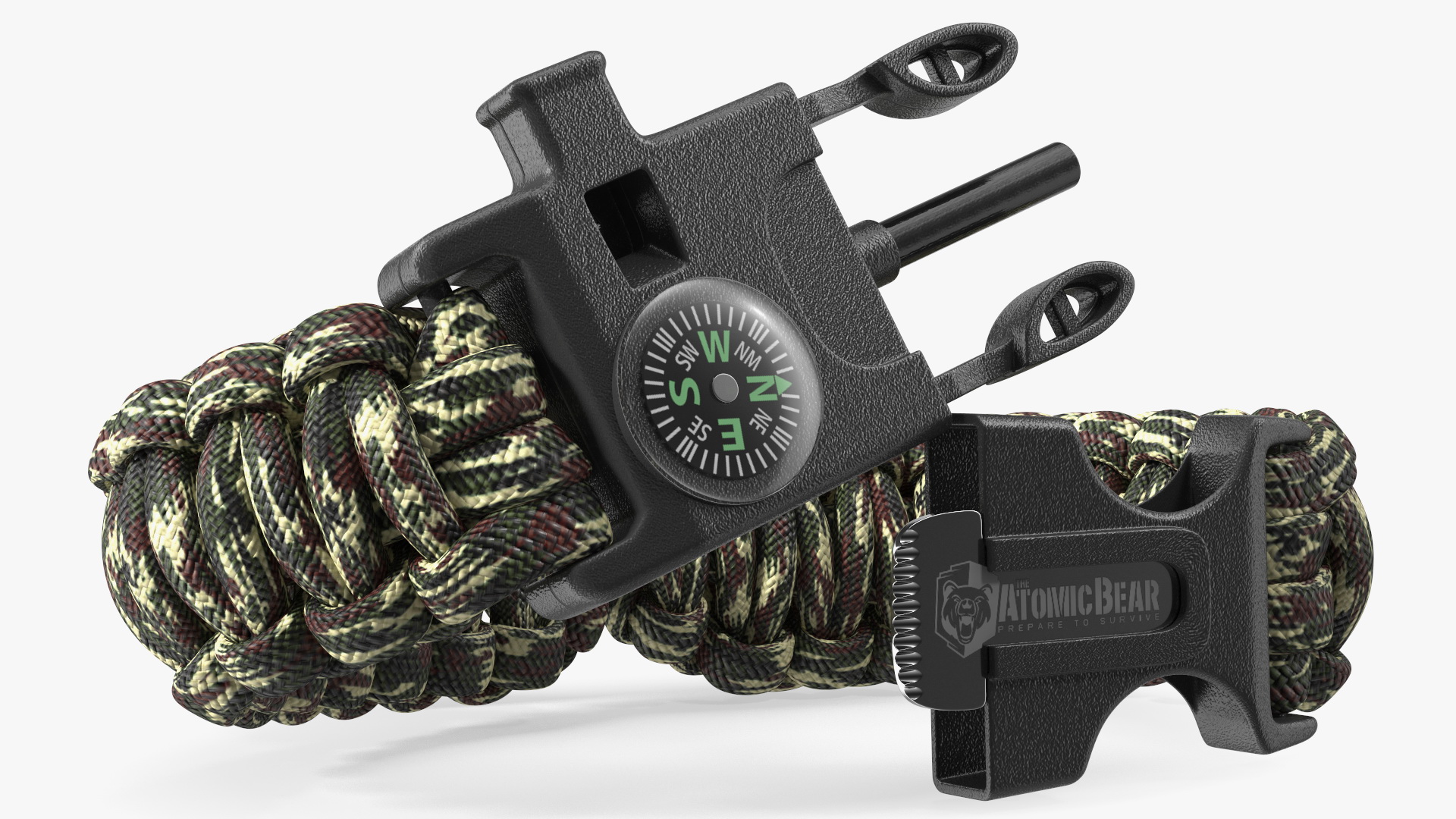 3D model Atomic Bear Cobra Survival Bracelet Camo