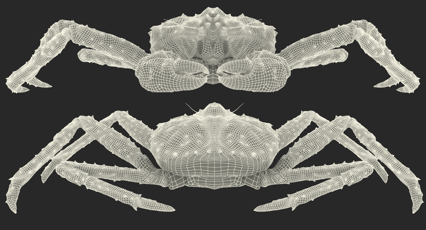 3D Red King Crab model