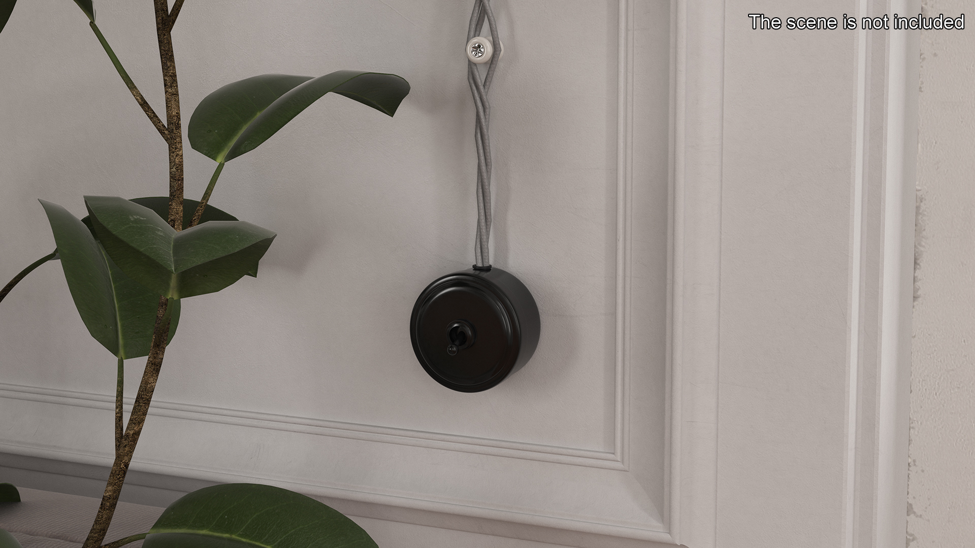 Electrical Retro Switches Ceramic Black 3D model