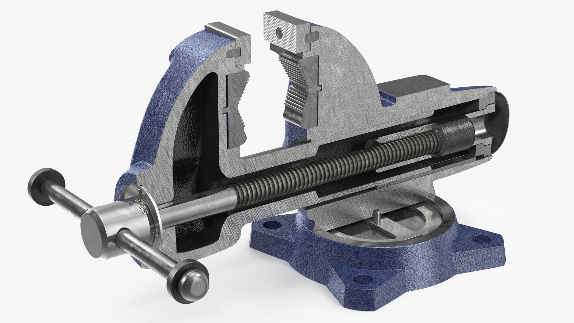 Bench Vise Cross Section 3D model