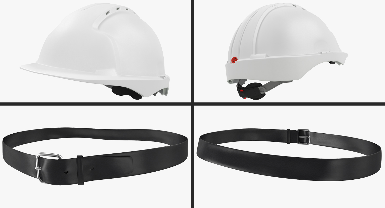 Construction Engineer in Hardhat Rigged 3D model