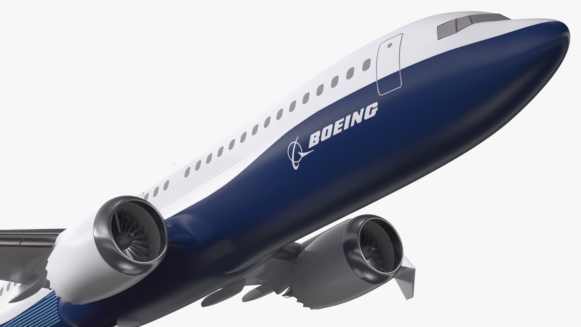 Boeing 737 Max 8 Scale Model with Stand 3D model