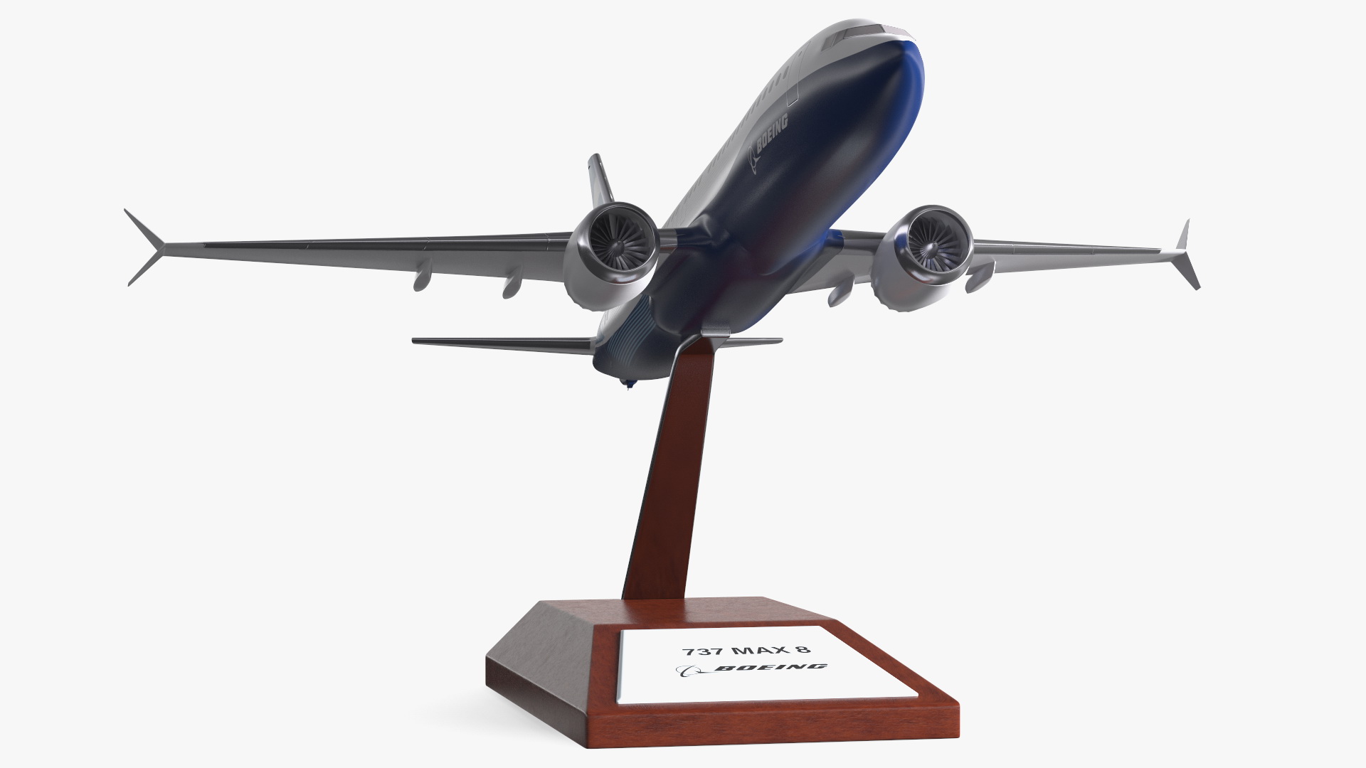 Boeing 737 Max 8 Scale Model with Stand 3D model