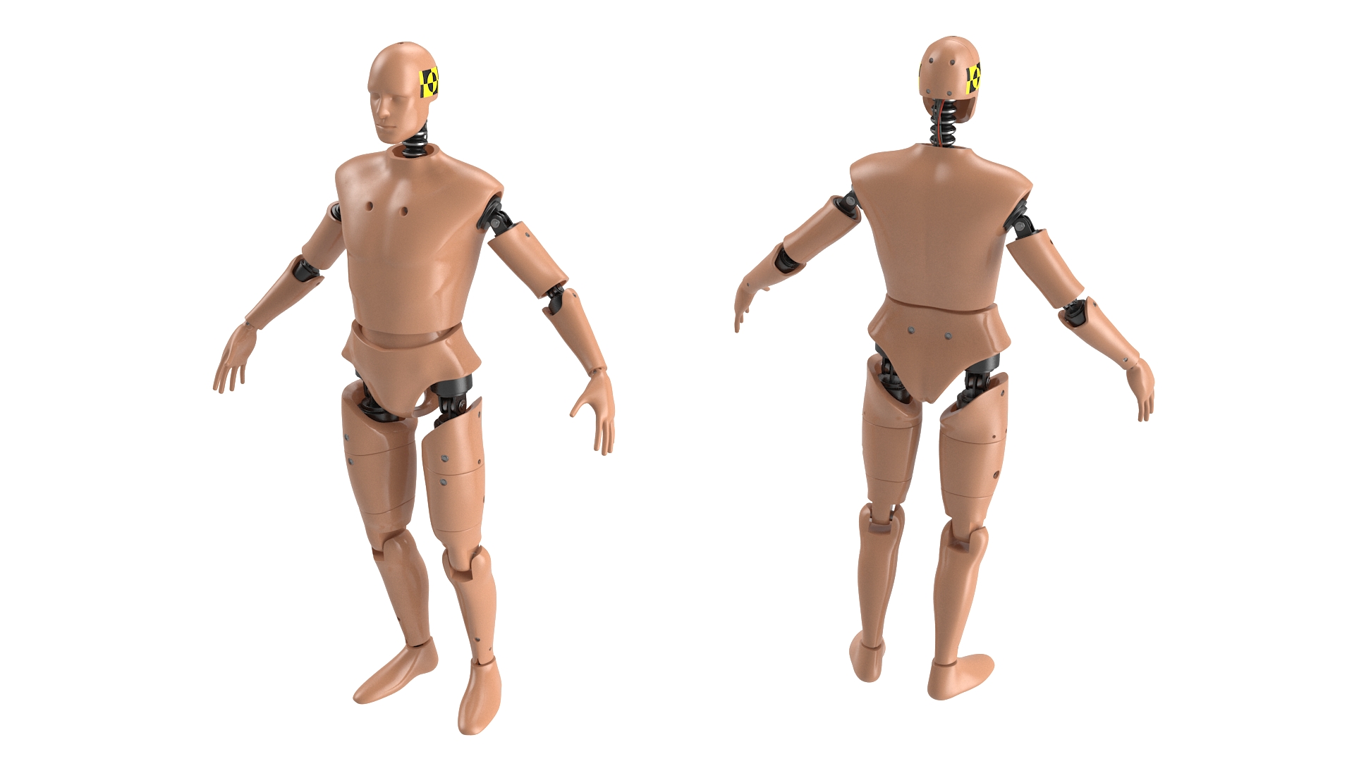 3D Humanoid Crash Test Dummy Rigged for Cinema 4D