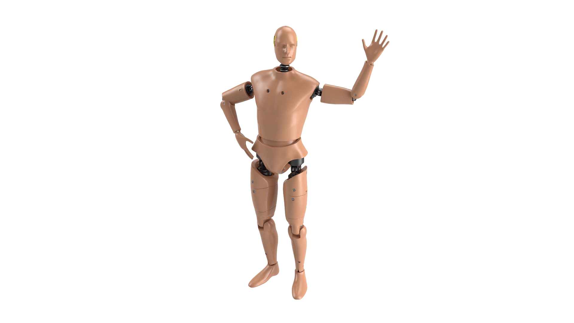 3D Humanoid Crash Test Dummy Rigged for Cinema 4D