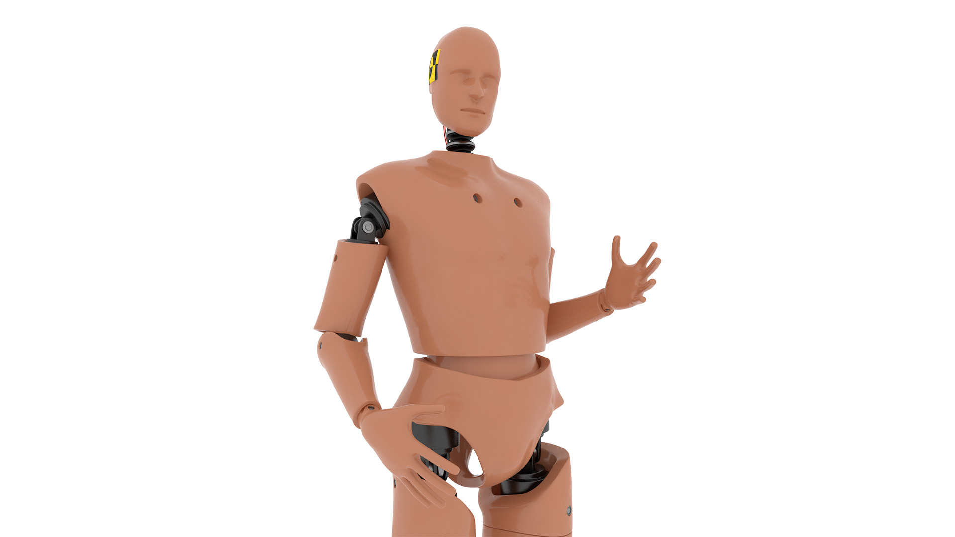 3D Humanoid Crash Test Dummy Rigged for Cinema 4D