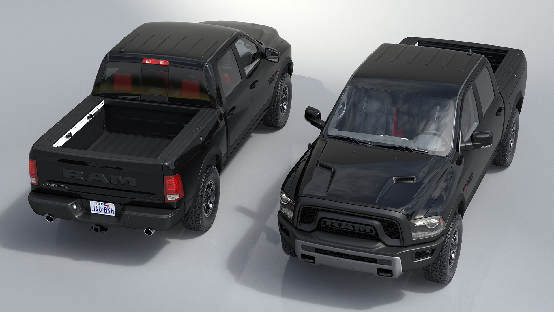 RAM 1500 Pickup Truck Simple Interior 3D