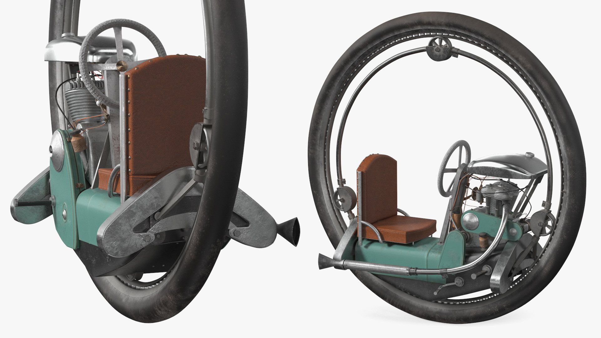 3D model Historic Riding Monowheel Used