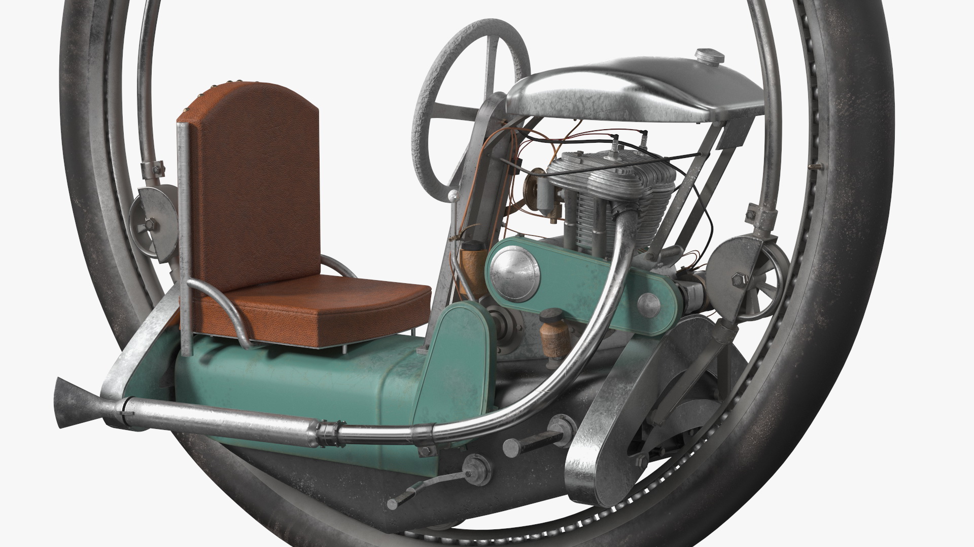 3D model Historic Riding Monowheel Used