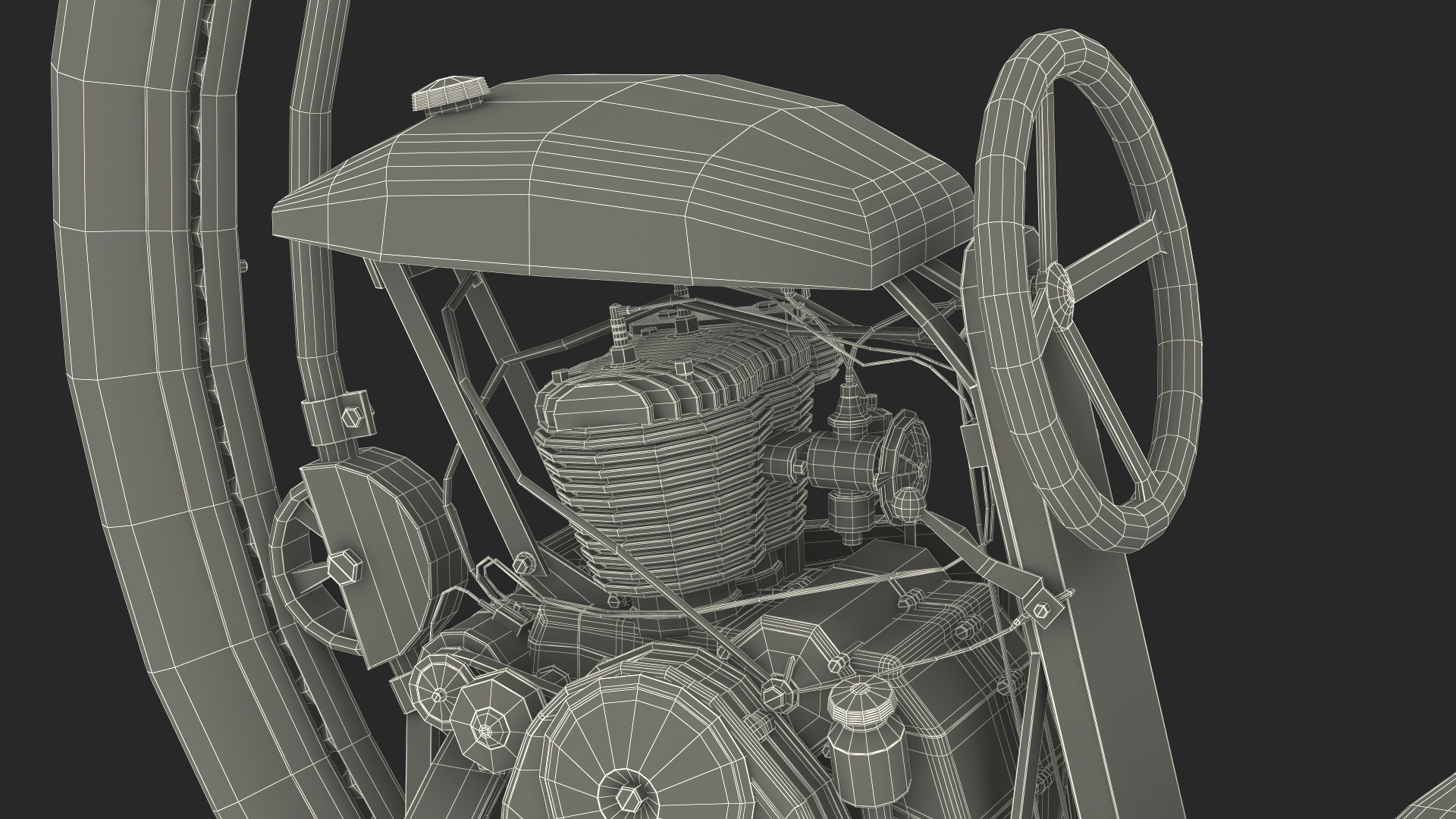 3D model Historic Riding Monowheel Used